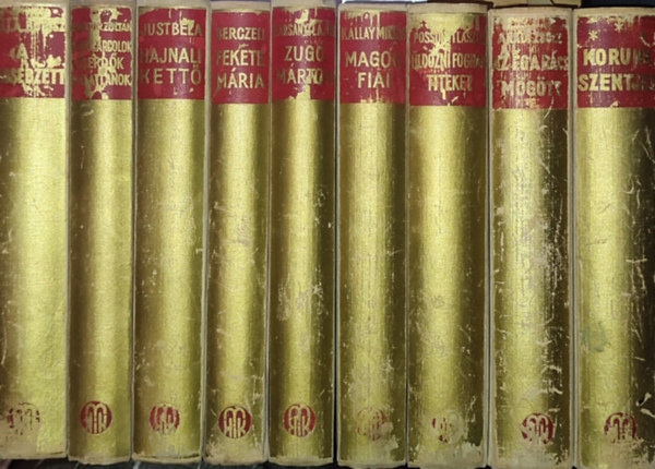 Aradi Zsolt, Possonyi László, Kállay Miklós, Harsányi Lajos, Berczeli A. Károly, Just Béla: 9db kötet a Magyar Katolikus Írók sorozatból - Korunk szentjei, Aradi Zsolt-Az ég a rács mögött, Possonyi László-Üldözni fognak titeket, Kállay Miklós-Magóg fiai, stb. (a többi szerző és cím a leírásban olvasható) antikvár
