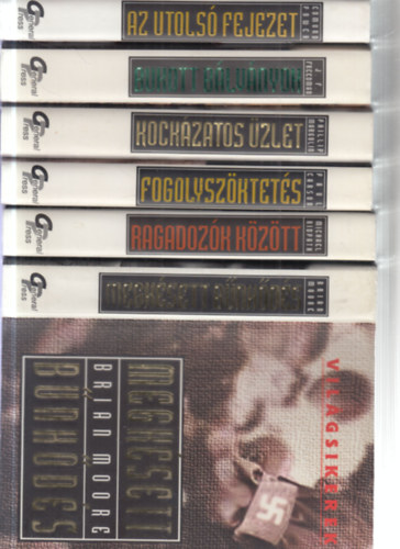 Edmund Power, J. F. Freedman, Phillip Margolin, Paul Carson, Michael Ridpath, Brian Moore: 6 db világsiker válogatás (Az utolsó fejezet + Bukott bálványok + Kockázatos üzlet + Fogolyszöktetés + Ragadozók között + Megkésett bűnhődés) antikvár