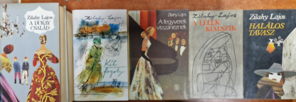 Zilahy Lajos: 5db Zilahy regény: A lélek kialszik, A fegyverek visszanéznek, A Dukay család I-III.,Halálos tavasz,Két fogoly antikvár