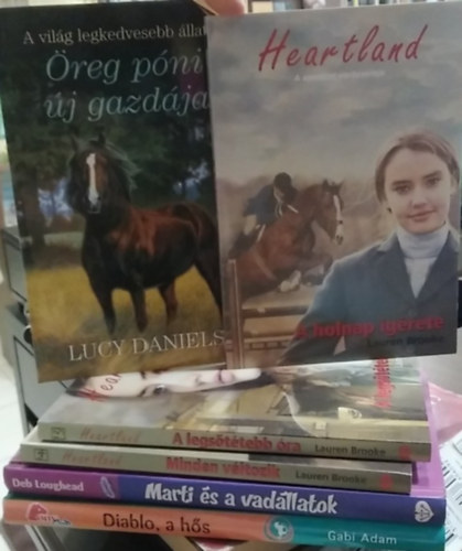 Gabi Adam, Deb Loughead, Lauren Brooke, Lucy Daniels: 6 db-os KÖNYVMENTŐ AJÁNLAT, lovas ifjúsági regénycsomag: Diablo, a hős+ Marti és a vadállatok+ Minden változik+ A legsötétebb óra+ A holnap ígérete+ Öreg póni új gazdája antikvár