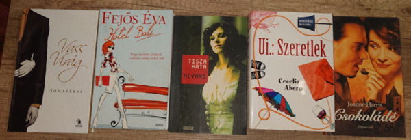 Joanne Harris, Vass Virág, Fejős Éva, Tisza Kata, Cecelina Ahern: 5 romantikus könyv nők tollából: Csokoládé, Soohaférfi, Hotel Bali, Reváns, U.i.: Szeretlek antikvár