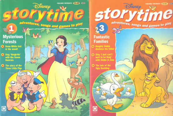 2 db Disney Storytime: 1. Mysterious Forests - 3. Fantastic Families antikvár