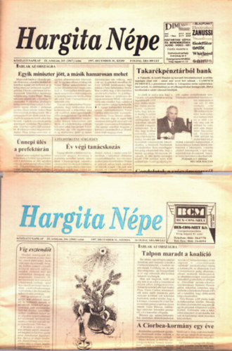 Kovács Attila: Hargita Népe 1997 december: 2067., 2068; 1998 január: 2071., 2072., 2074., 2075., 2076., 2077., 2078., 2079., 2080., 2081. szám antikvár