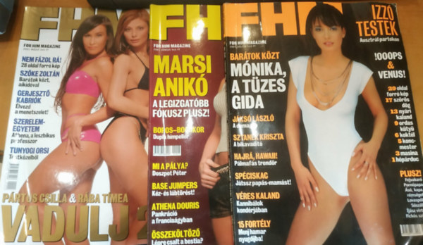 3 db Férfi magazin, magyar nyelvű (Név és lapszám a terméklapon, saját fotóval) Pl. FHM, CKM stb. antikvár