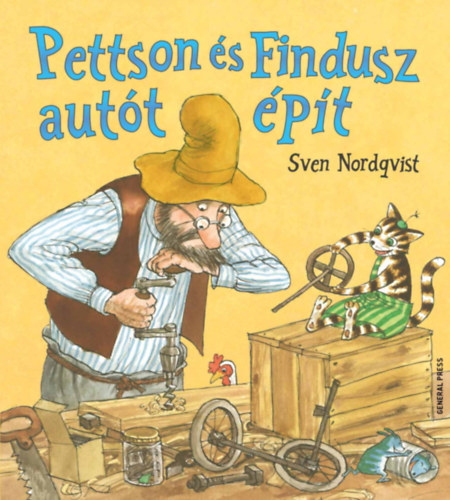 Sven Nordqvist: Pettson és Findusz autót épít könyv