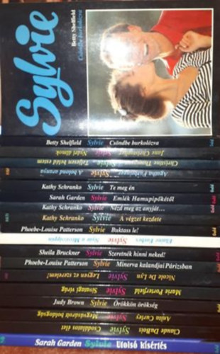 Sarah Garden, Claude DuBois, Anita Curley, Judy Brown, Marie Porterfield, Nicole De Lyn, Phoebe-Louise Patterson, Sheila Bruckner, Kathy Schranko, Agatha Furbringer, Christine Thompson, Jane Christopher, Betty Shelfield: 18db Sylvie nyár a Mississippin, Buktass le, A végzet kezdete, Csöndbe burkolózva, Nyár álmok, teljesen beléd estem, A bolond aranya, te meg én, Emlék hamupipőkéről, Nézd meg az anyját, Szeretnék hinni neked, Minerva kalandjai Párizsban... antikvár