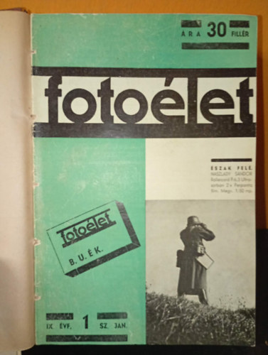 Nincs feltüntetve: Fotoélet IX-X évfolyam egybekötve (1939-1940) antikvár
