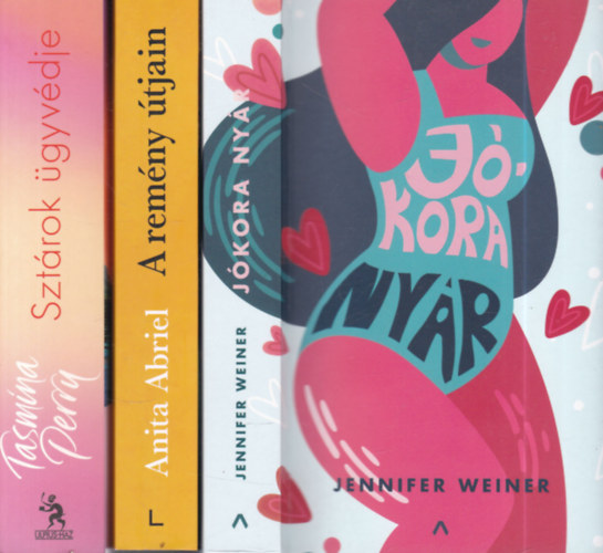 Jennifer Weiner, Anita Abriel, Tasmina Perry: 3 db. romantikus regény (Jókora nyár + A remény útjain + Sztárok ügyvédje) antikvár