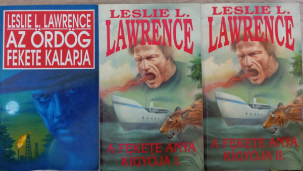Lőrincz L. László (Leslie L. Lawrence): Lőrincz L. László:  A fekete kalap teljes sorozat (3 kötetben) Az ördög fekete kalapja + A fekete anya kígyója I-II. - Első kiadás antikvár