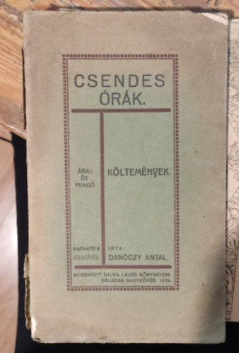 Danóczy Antal: Csendes Órák antikvár