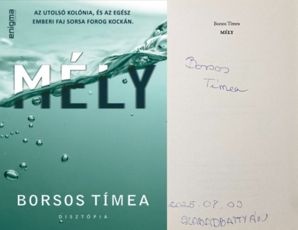 Borsos Tímea: Mély (dedikált!) - Dedikált antikvár