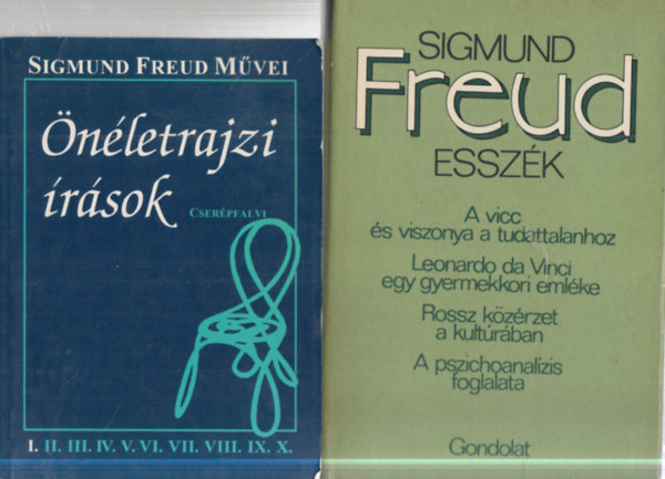 Sigmund Freud: 2 db. pszichológia (Önéletrajzi írások + Esszék) antikvár