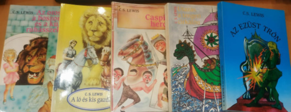 C. S. Lewis: 5 db C. S. Lewis, Narnia 1-5. (I-V.) Az oroszlán, a boszorkány és a különös ruhásszekrény; A ló és kis gazdája; Caspian herceg; Utazás a tengeri cirkálón; Az ezüst trón antikvár
