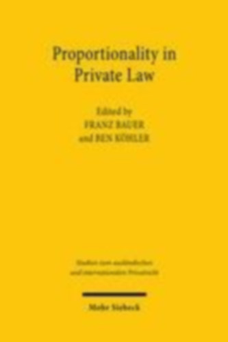 Proportionality in Private Law idegen