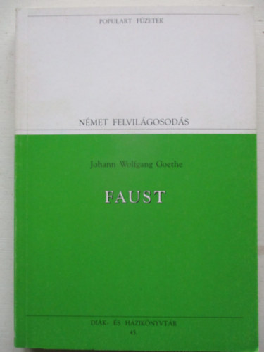 Goethe: Faust - Német felvilágosodás (Populart füzetek) antikvár