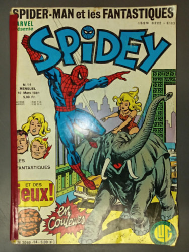 Spidey N. 14: (1981 Mars; ISSN: 0222 - 6103) antikvár