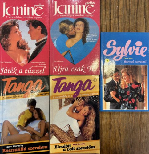 Romantikus regények 5 db (Tanga, Sylvie, Janine) antikvár