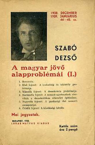 Szabó Dezső: A magyar jövő alapproblémái I. antikvár