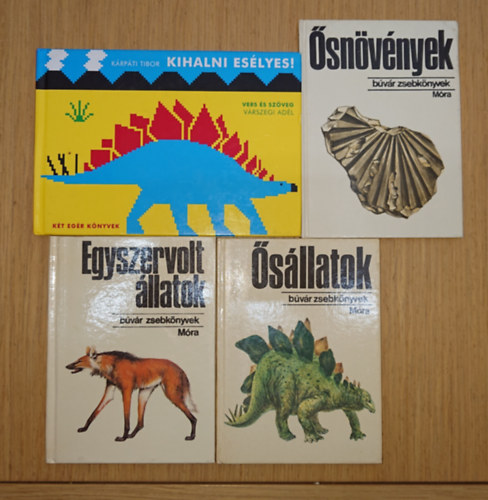 3 könyv őslények iránt érdeklődő gyerkeknek: Kihalni esélyes + Egyszervolt állatok, Ősállatok, Ősnövények (3 Búvár zsebkönyv) antikvár