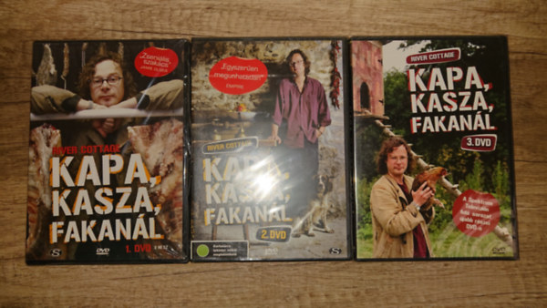 River Cottage: 3 River Cottage DVD: Kapa, kasza, fakanál 1., Kapa, kasza, fakanál 2., Kapa, kasza, fakanál 3., antikvár