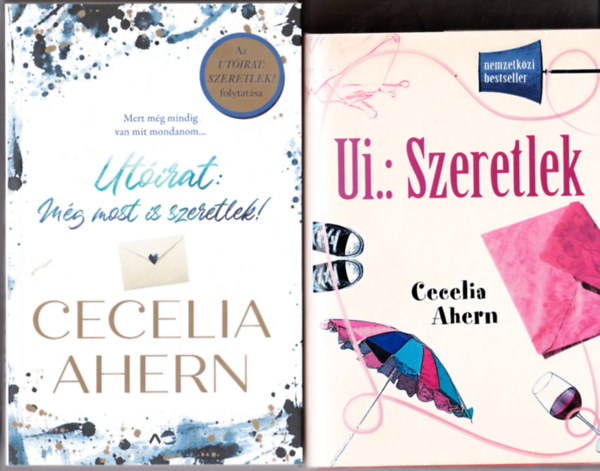 Cecelina Ahern: 2 db C. Ahern könyv: Ui.: Szeretlek + Utóirat:Még most is szeretlek (Az "Utóirat :Szeretlek" folytatása) antikvár