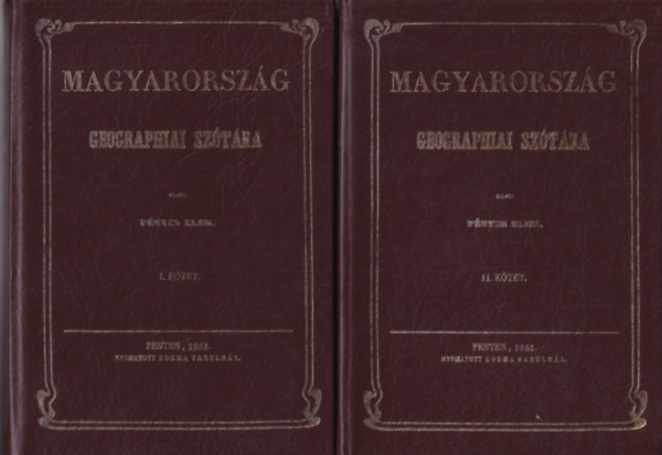 Állami Könyvterjesztő Váll.: Magyarország geographiai szótára I-II. antikvár