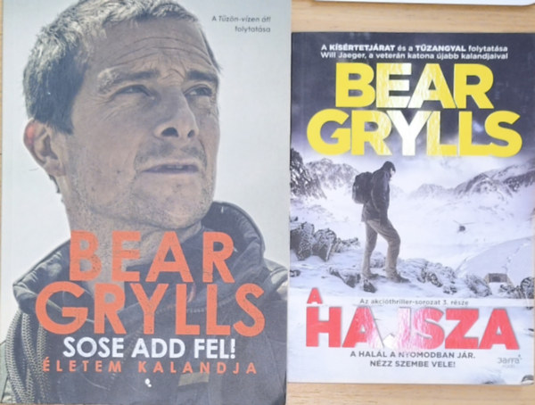 Bear Grylls: 2db Bear Grylls könyv - A Hajsza, Sose add fel! antikvár