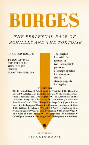 Jorge Luis Borges: The ​Perpetual Race of Achilles and the Tortoise antikvár