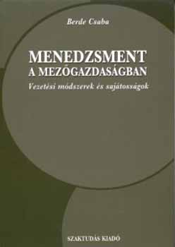 Berde Csaba: Menedzsment a mezőgazdaságban antikvár