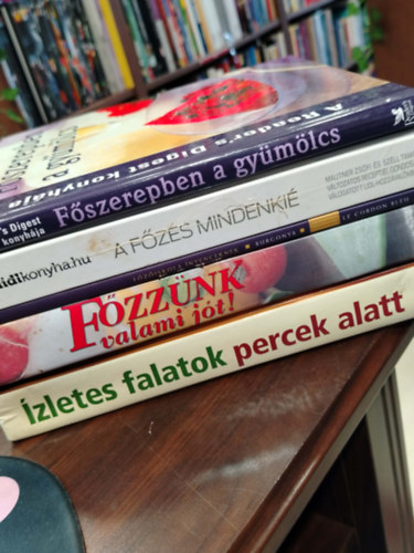 Takácsi-Nagy Klára (szerk.) Mautner Zsófi és Széll Tamás Le Cordon Bleu (szerk.) Jane Brierley (szerk.) Sárváry Gabriella (szerk.): KÖNYVMENTŐ AJÁNLAT, 5 DB. Gasztronómia. Főszerepben a gyümölcs, A főzés mindenkié, Főzőiskola ínyenceknek: Burgonya, Főzzünk valami jót!, Ízletes falatok percek alatt antikvár