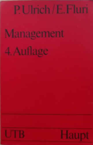 Peter Ulrich; Edgar Fluri: Management antikvár
