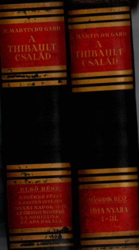 Roger Martin Du Gard: A Thibault család I-II. antikvár