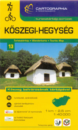 Cartographia Kiadó: KŐSZEGI-HEGYSÉG TURISTATÉRKÉP 1:40 000 "SC" könyv