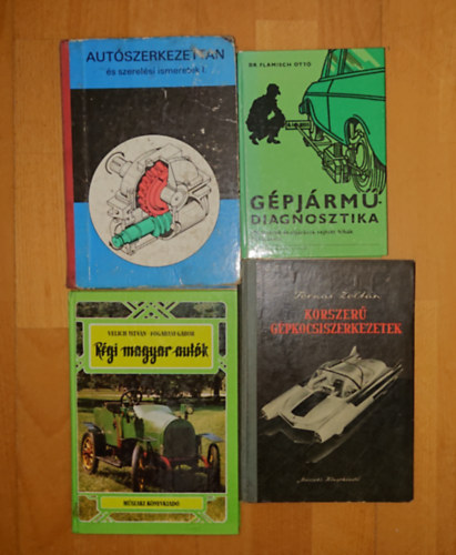 Dr. Flamisch Ottó, Ternai Zoltán, Velich István-Fogarasi Gábor: 4 könyv a gépkocsik szerelmeseinek: Gépjármű diagnosztika, Korszerű gépkocsiszerkezetek, Régi magyar autók, Autószerkezettan és szerelési ismeretek I. antikvár