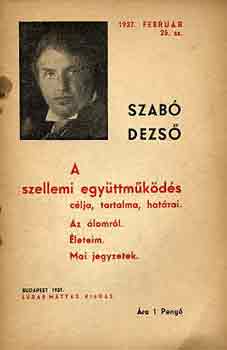 Szabó Dezső: A szellemi együttműködés antikvár
