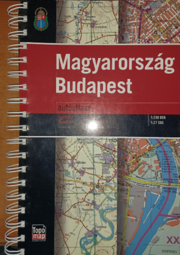 Magyarország Budapest autóatlasz 1:200 000 antikvár