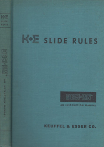 K+E Slide Rules – Deci-Lon an Instruction Manual antikvár