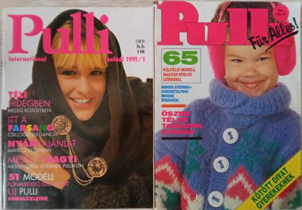 2 db. Pulli kötős magazin antikvár