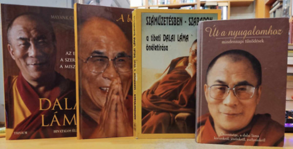 Dalai Láma, Dr. Howard C. Cutler, Mayank Chhaya: 4 db A dalai Láma + A boldogság művészete + Száműzetésben - szabadon + Út a nyugalomhoz könyv