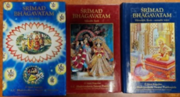 Srimad Bhagavatam, A. C. Bhaktivedanta Swami Prabhupada: 3db Srimad Bhagavatam:Első-Második-Harmadik ének II kötetet antikvár