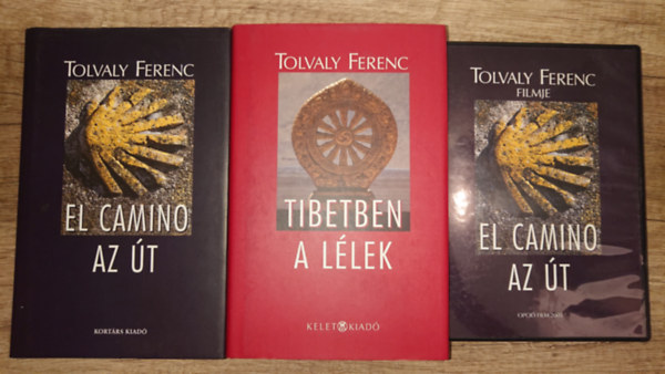 2 könyv GTolvaly Ferenctől és egy ajándék film tőle: Tibetben a lélek, El Camino - Az Út +  El Camino - Az Út DVD antikvár