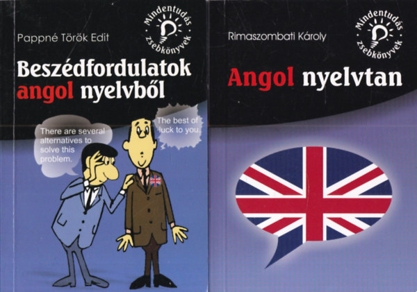 2 db. Mindentudás zsebkönyvek (Beszédfordulatok angol nyelvből + Angol nyelvtan) antikvár