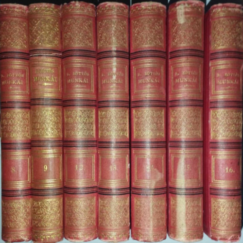 B. Eötvös József: 7db B. Eötvös József kötet: 8. EMLÉK- ÉS ÜNNEPI BESZÉDEI 9. A FALU JEGYZŐJE I. KÖTET 12. A XIX. SZÁZAD URALKODÓ ESZMÉINEK BEFOLYÁSA AZ ÁLLAMRA I. KÖTET 13. A XIX. SZÁZAD URALKODÓ ESZMÉINEK BEFOLYÁSA AZ ÁLLAMRA II. KÖTET antikvár