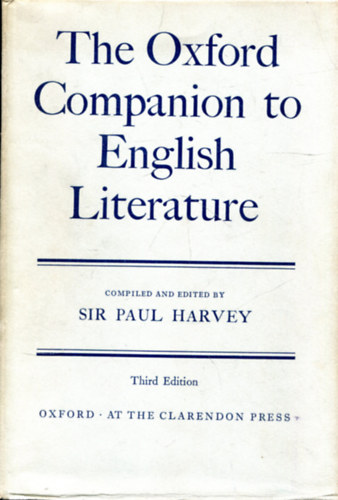 Paul sir Harvey: The Oxford Companion to English Literature antikvár