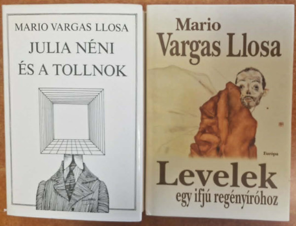 2db	Mario Vargas LLosa könyv:Levelek egy ifjú regényíróhoz+Julia néni és tollnok antikvár