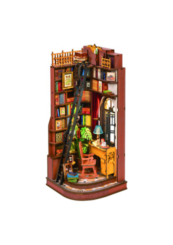 Robotime: A csendes tanulósarok, 3D kreatív építőkészlet LED világítással 196 db-os makett