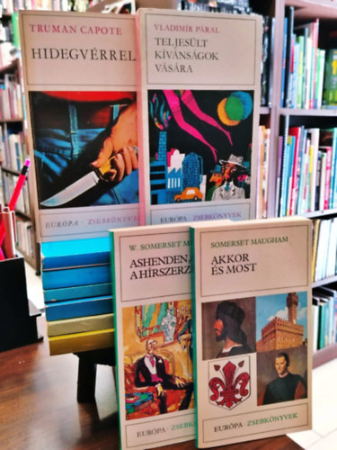 William Somerset Maugham, Truman Capote, Vladimir Páral, Sillitoe Allan, Vercors, Piers Paul Read, William Golding, Ryszard Kapuscinski: KÖNYVMENTŐ AJÁNLAT, 10 db. "Európa Zsebkönyvek" Ashenden, a hírszerző, Akkor és most, Hidegvérrel, Teljesült kívánságok vására, A rongyszedő lány, Kísértések Á-tól cettig, Vízbarázdák, Életben maradtak, A legyek ura, A császár antikvár