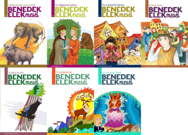 Benedek Elek: 7 db  Benedek Elek mesekönyv:  A  csodaszarvas + Bolond Istók + Az aranyszőrű bárány + A táltos kecske  + Többet ésszel, mint erővel + Aranyhajú ikrek + A csillagszemű juhász (a Benedek Elek meséi sorozat 1., 2., 3., 4., 8., 9. és 18. része) antikvár