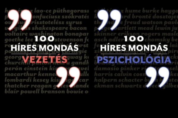 Alex Fradera, Charles Phillips: 2 db 100 híres mondás: 100 híres mondás Pszichológia + 100 híres mondás - Vezetés antikvár