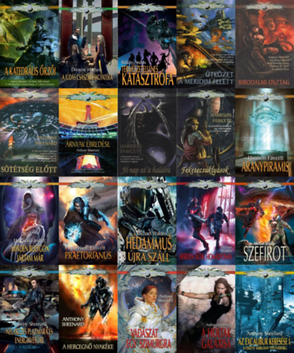 Anthony Sheenard, Harrison Fawcett, Michael Walden, Dwayne Hudson, Balázsy András, Böszörményi Gyula, Szélesi Sándor, Fonyódi Tibor, I. M. Brod, Dave Howard, F. Tóth Benedek, Leonard Stansky, S. Ladislaw Cornelius: 20 db Mysterious Universe sci-fi: Birodalmi osztag + Vadászat egy szimurgra + A ​Katedrális Őrzői + Feketecsuklyások + A ​holtak galaxisa + Természetellenes katasztrófa + Aranypiramis + Praetorianus + Hédammuš ​újra száll + Szefirot + Jó nap ez a halálra antikvár